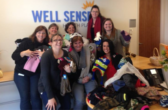 The Well Sense team collected hats and gloves for visitors of the Nashua Soup Kitchen and Shelter, Inc.