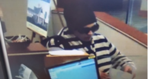 Suspect in credit union robbery.