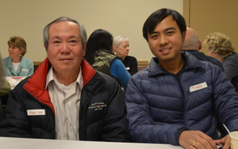 Tuan and Hiep are Vietnamese immigrants who attended the Communication Cafe.