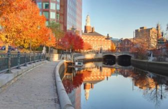 Providence Waterplace Park in Fall 