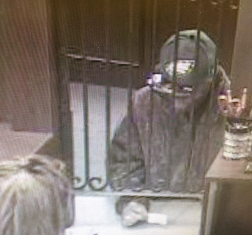 Robber with Eagles cap from surveillance footage after May 16 robbery at The Bank of New England.