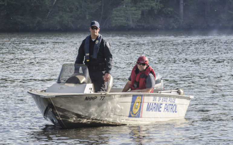 NH Marine Patrol assisted with the search for the body of  Heritier Bosa, who drowned Sunday in the Piscataquog River.