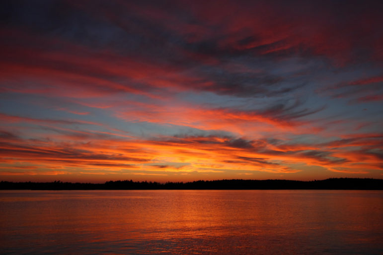 Sunset over Lake Massabesic.