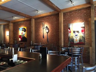 Funktion's newly renovated interior, with art by local artist Teri Moores