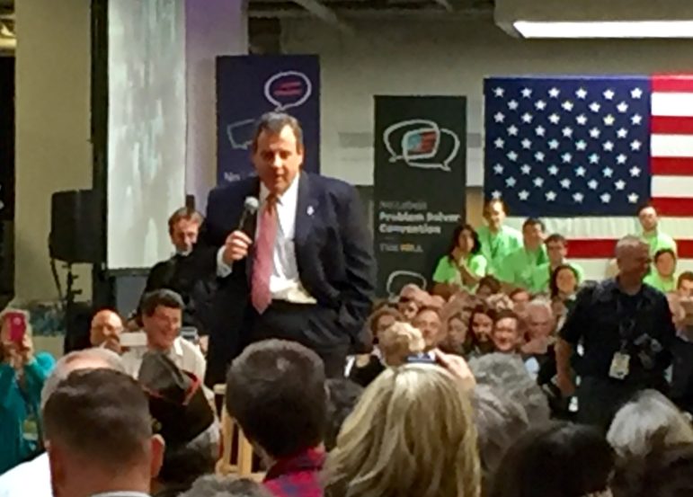 Chris Christie fields questions from audience members.