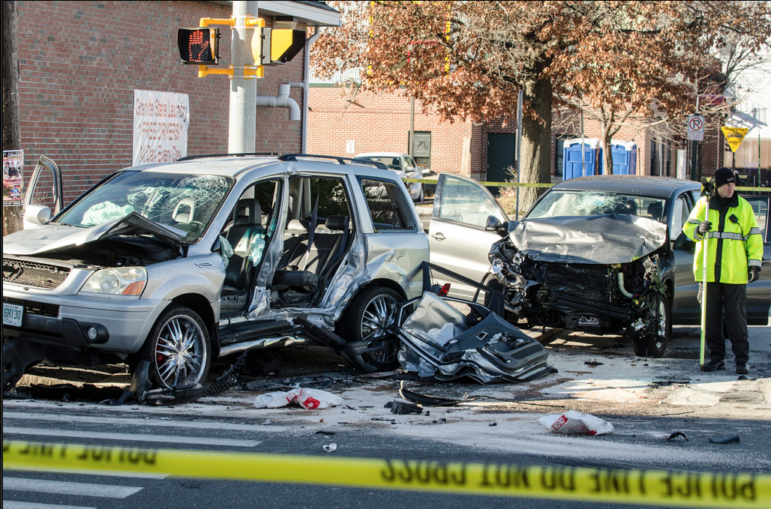 One person died in this two-car crash at Lake Avenue and Union Street Nov. 29.
