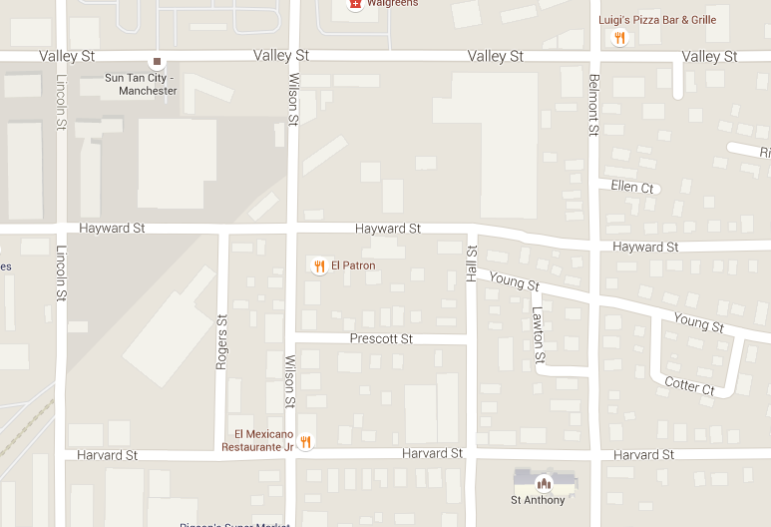 Area of police activity related to a reported shooting incident on Prescott Street.