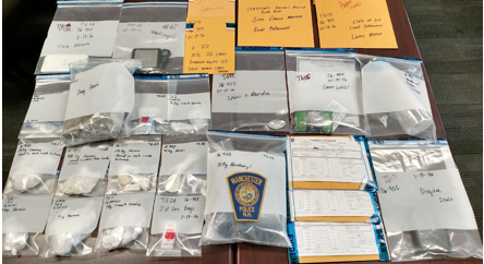 Drugs seized by MPD in early-morning raid Jan. 19. 2016.