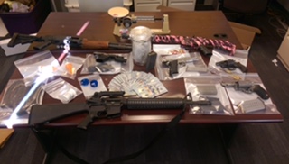 Items confiscated during Granite Hammer sweep on Jan. 28.