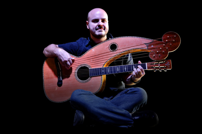 Andy McKee and his harp guitar will be making a stop at the Tupelo April 22.