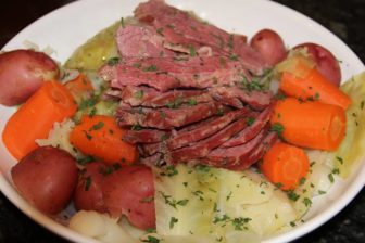 Corned beef and cabbage at Belmont Hall