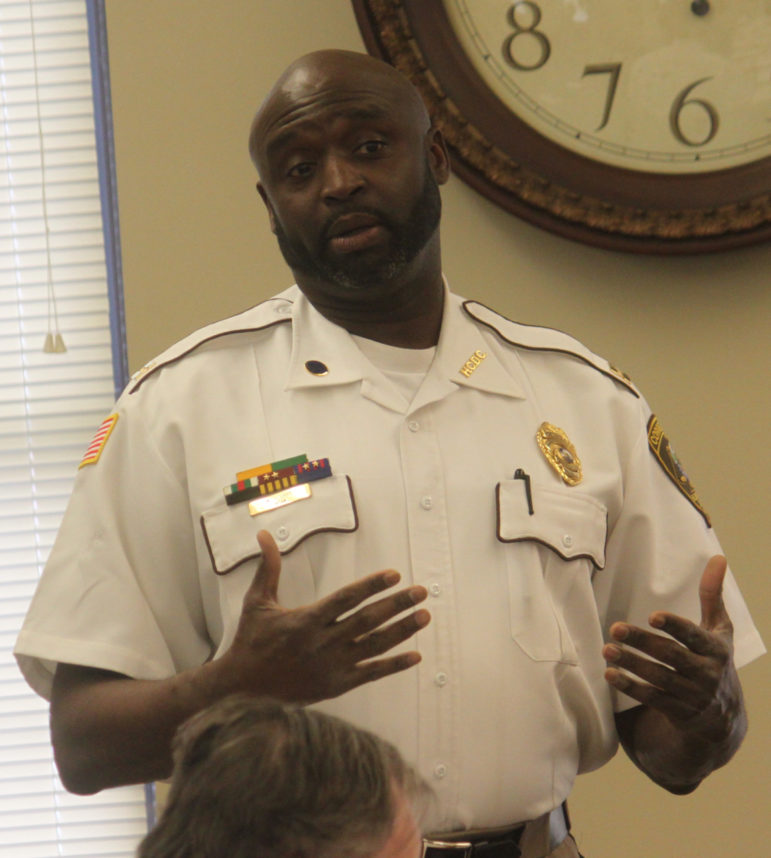 Capt. Willie Scurry, Chief of Programs for Hillsborough County House of Correction, presented statistics from other county prison drug programs for the legislators.