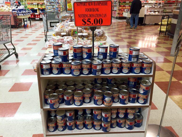 Display of Cans of Nothing at the Manchester Market Basket.
