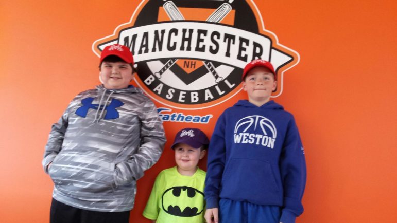 From left, Zac Courchesne, Brayden Bond and Jacob Burke are ready for baseball season.