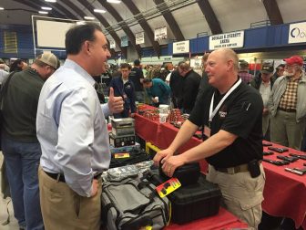Rep. Frank Guinta at a DiPrete Promotions, Inc. gun show in Concord on April 18.