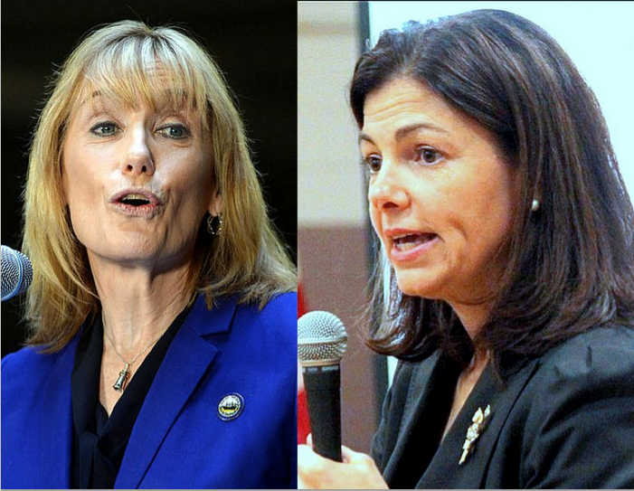 NH Democratic Gov. Maggie Hassan, left, and Sen. Kelly Ayotte, R-NH, who are vying for a NH Senate Seat in 2016.