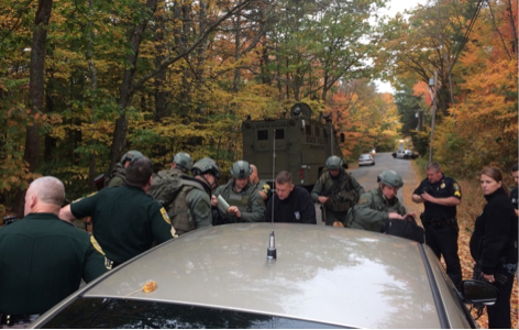 NH Crises Negotiation Unit at the scene of a distraught woman with a gun in Candia.