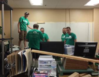 Thanks to Fidelity Investment volunteers for Parkside Middle School facelift