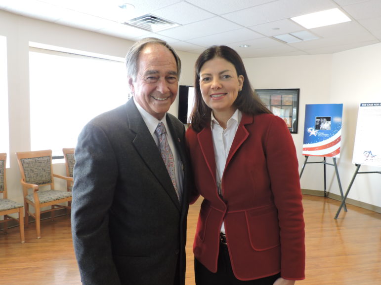 Easterseals President and CEO Larry Gammon, left, with Sen. Kelly Ayotte.
