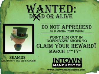 Intown Manchester fun alert: Find Seamus hiding downtown, win prizes – and bragging rights