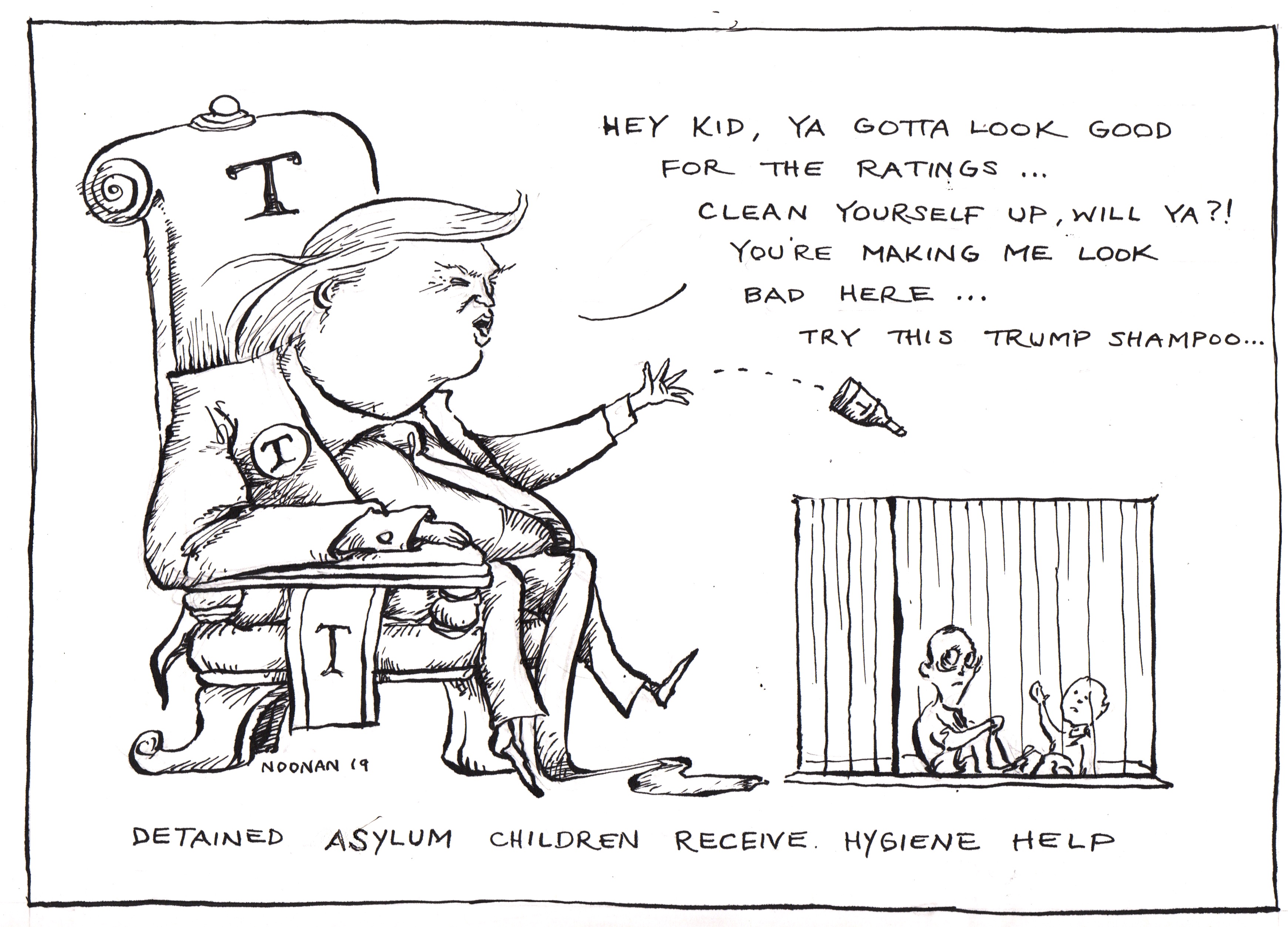 trump asylum cartoon