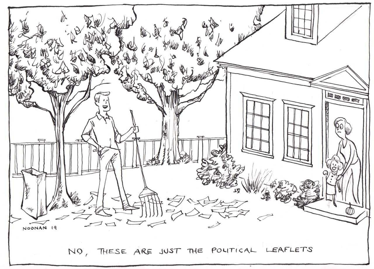 cartoon political leaves