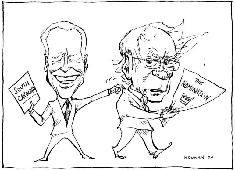 cartoon Biden gives the Bern