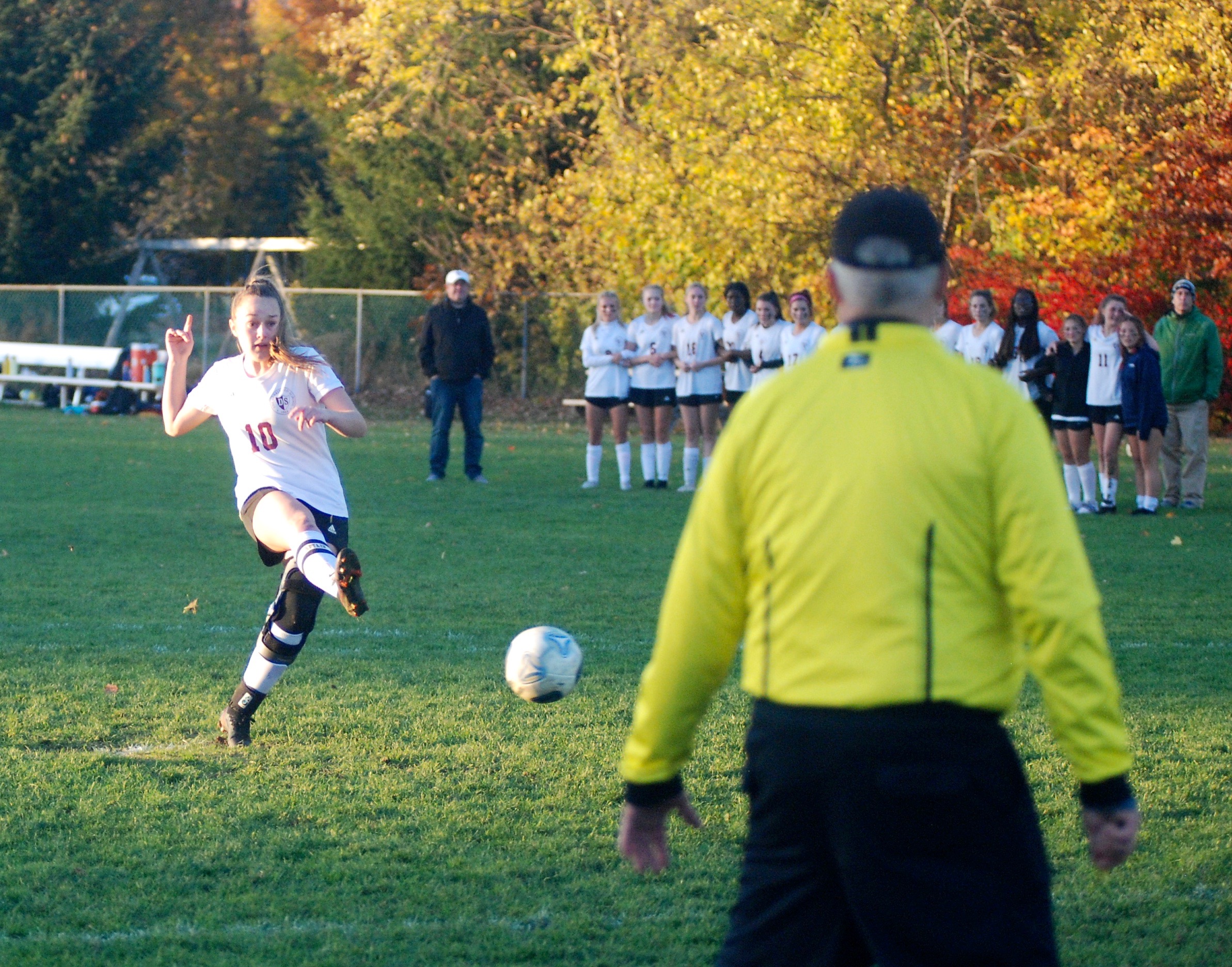 Emma Losey may have inadvertently called her shot as she made the first of 4 Derryfield PKs.