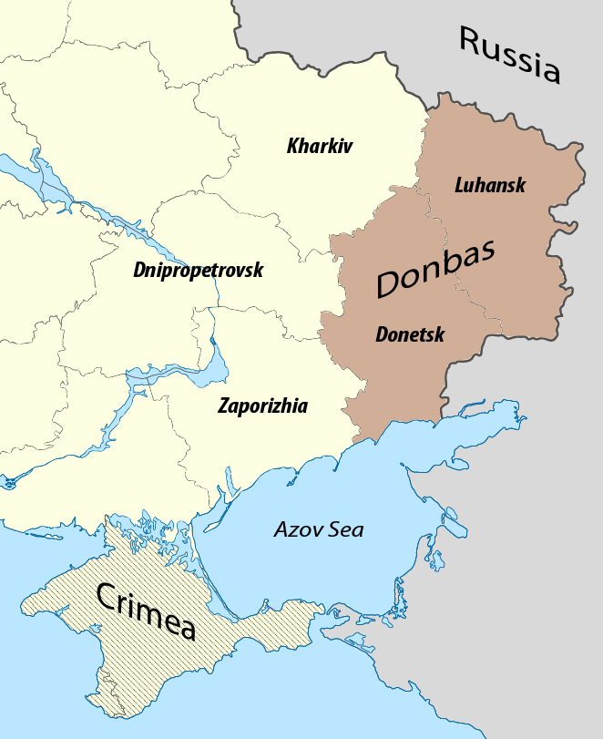 Map of the Donbass