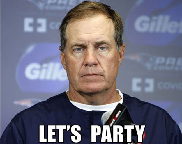 Belichick Lets Party