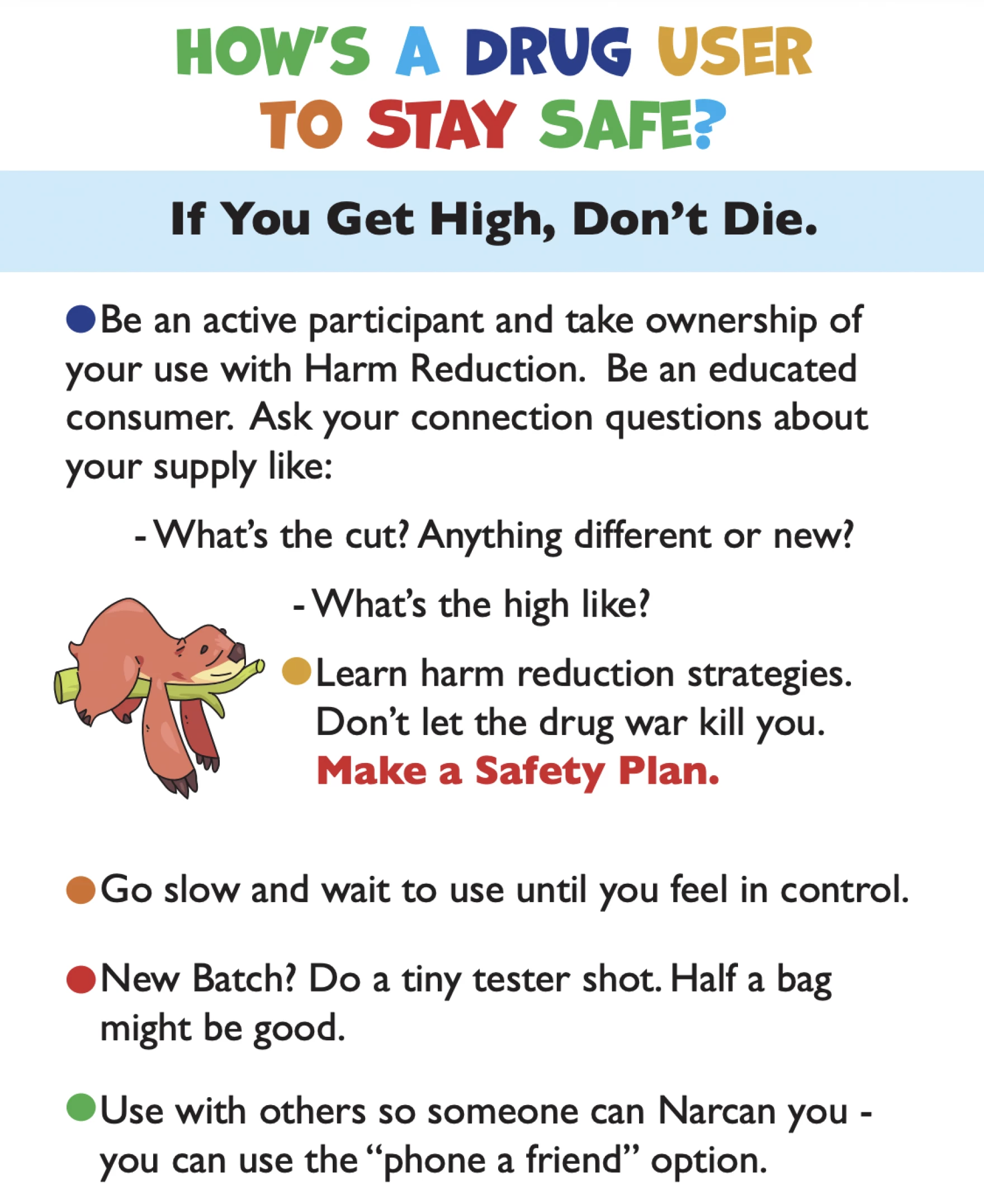 Ryan Fowler, HIV/HCV Resource Centerproduced a flier to warn people about xylazine and offer safety tips. 