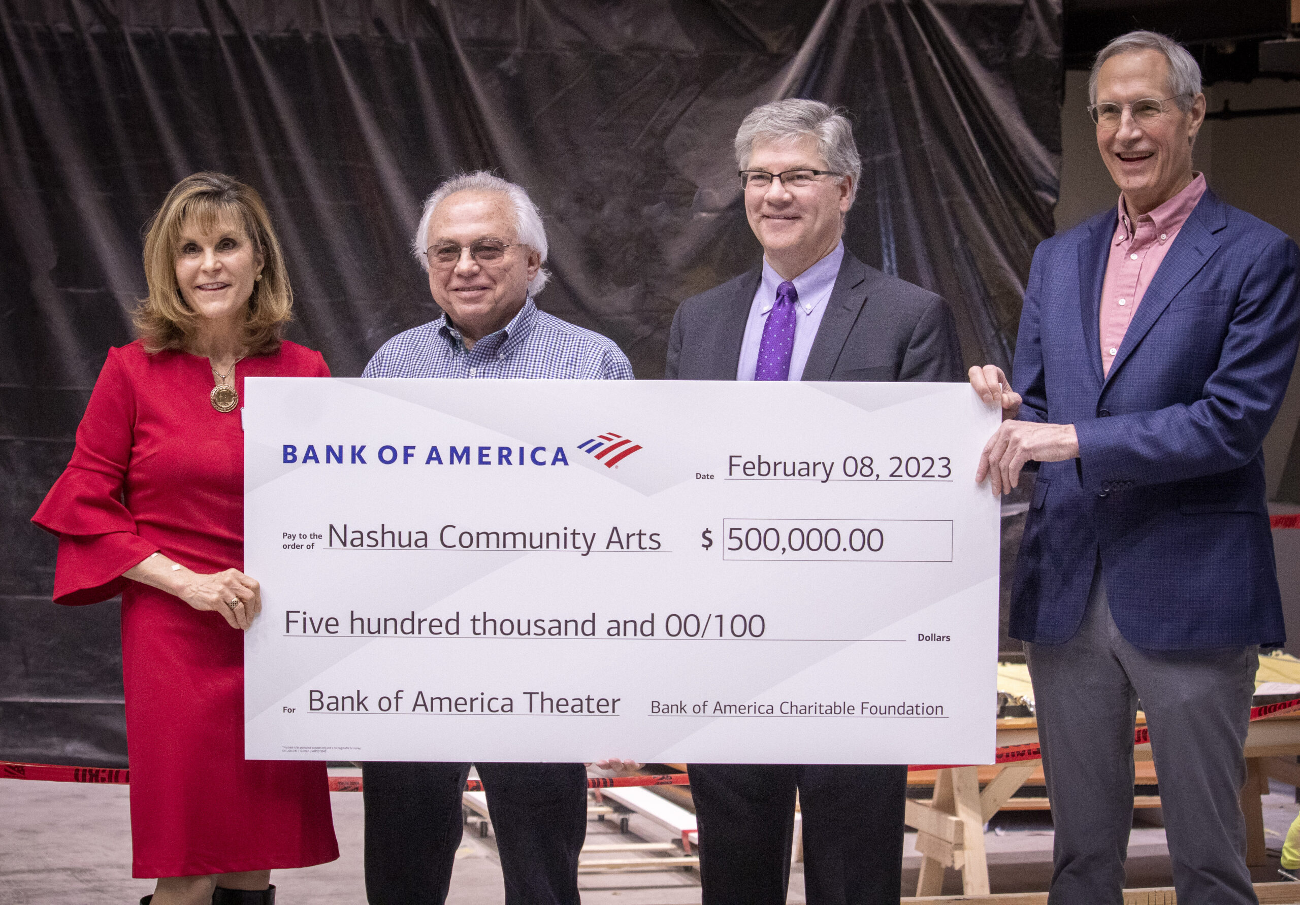 Bank of America donation to Nashua Center for the Arts