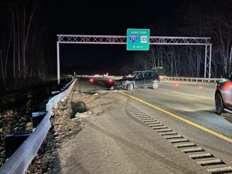 Volkswagen Tiguan abandoned near Exit 5 on I-93 in NH.