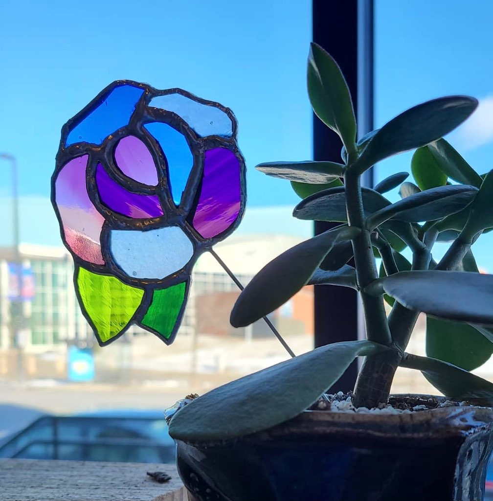 stained glass rose