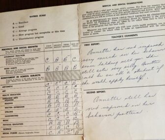 Report Cards: Then and now