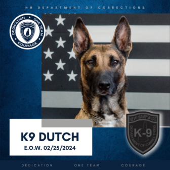End of Watch for former NH Department of Corrections K-9 ‘Dutch’