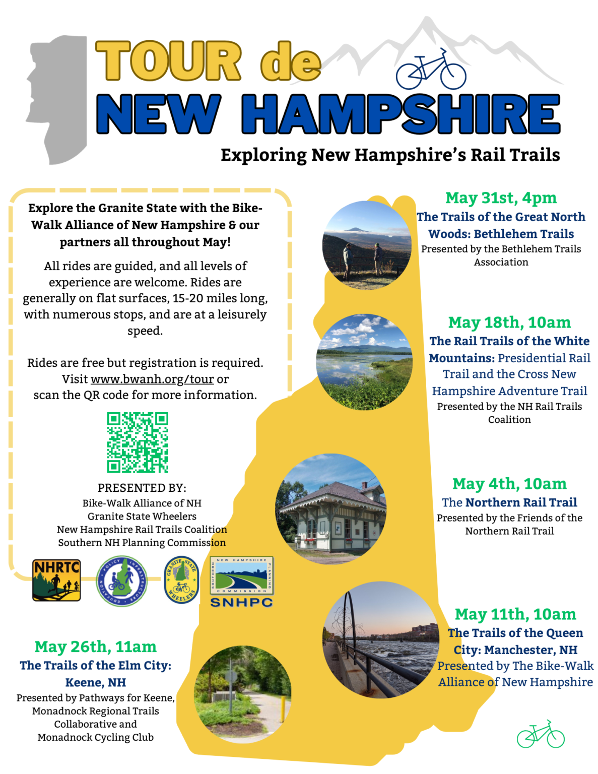 May is National Bike Month: Discover our beautiful rail trails with the Tour de New Hampshire | Manchester Ink Link